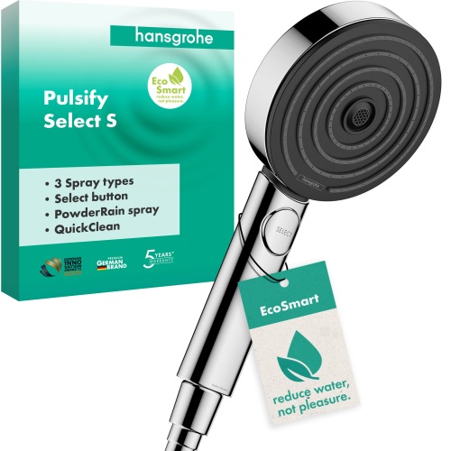 Hansgrohe Handbrause Pulsify S 105 3 jet EcoSmart Activation chrom 24101000