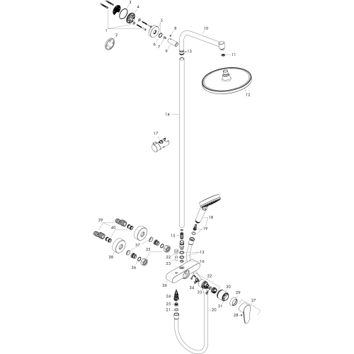 Hansgrohe Showerpipe Crometta S 240 Einhebelmischer chrom 27269000