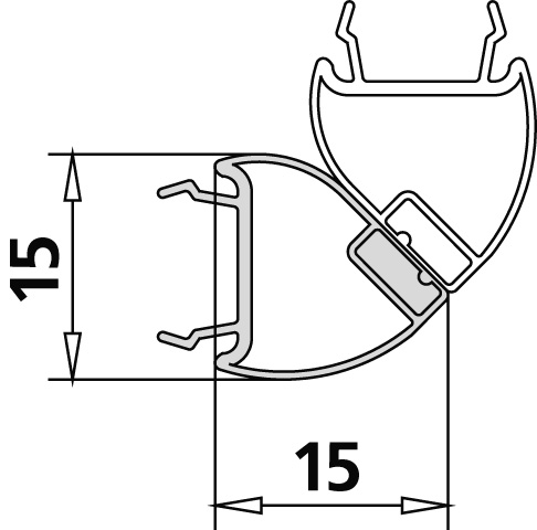 Kermi Magnetleiste Typ C Länge 2000mm 6042816