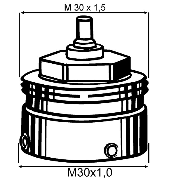 Heimeier Adapter für Oventrop-M30x1 Ventile Heimeier Thermostat-Köpfe 9700-10.700