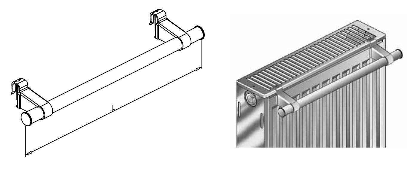 Wemefa Universal Handtuchhalter Länge 450mm 10-15002
