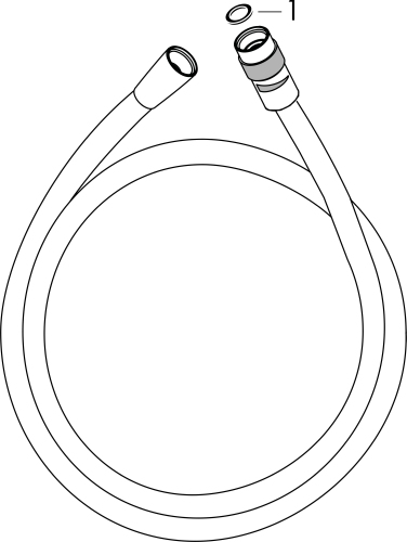 Hansgrohe Brauseschlauch Isiflex 1250mm chrom mit Volumenkontrolle 28249000