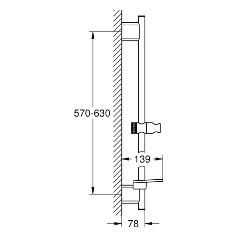 Grohe Brausestange Rainshower SmartActive 600mm chrom 26602000