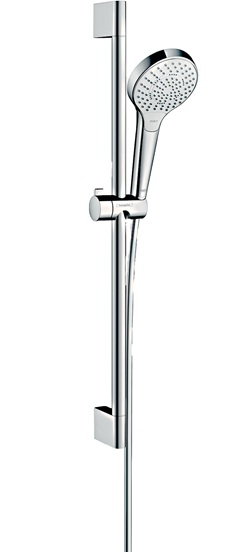 Hansgrohe Brauseset Croma Select S Multi EcoSmart/U'Crometta mit Brausestange 650mm weiss/chrom 26561400
