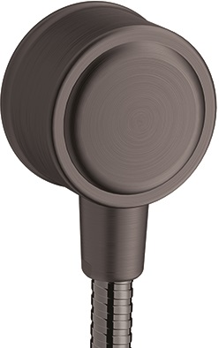 Hansgrohe Wandanschluss AXOR Montreux mit Rückflussverhinderer, Brushed Black Chrome 16884340