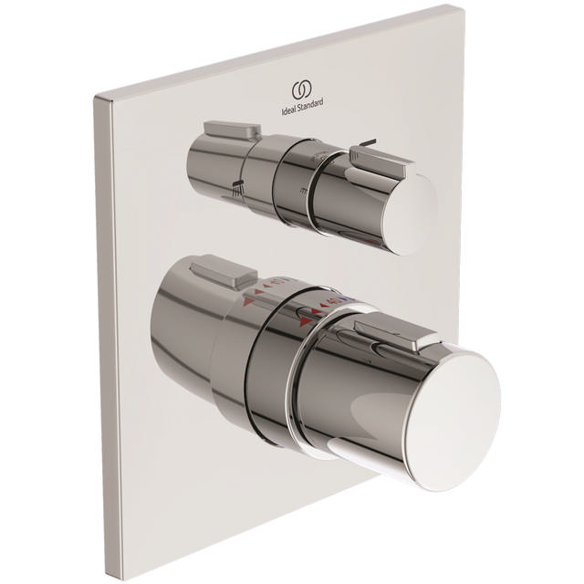 Ideal Standard Badethermostat UP Ceratherm C100 BS2, Rosette 163x163mm, chrom A7522AA