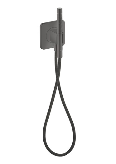 Hansgrohe Schlauchanschluss und Brausehalter Axor Citterio C softsquare mit Stabhandbrause 2jet brushed black chrom 49626340