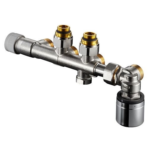 Oventrop Anschlussarmatur Multiblock TQ- RTL, Eck, Rp 1/2 AG, mit "Q-Tech" 1184076