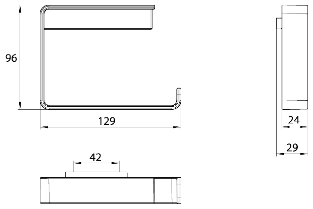 Emco Papierhalter Loft ohne Deckel schwarz 050013302