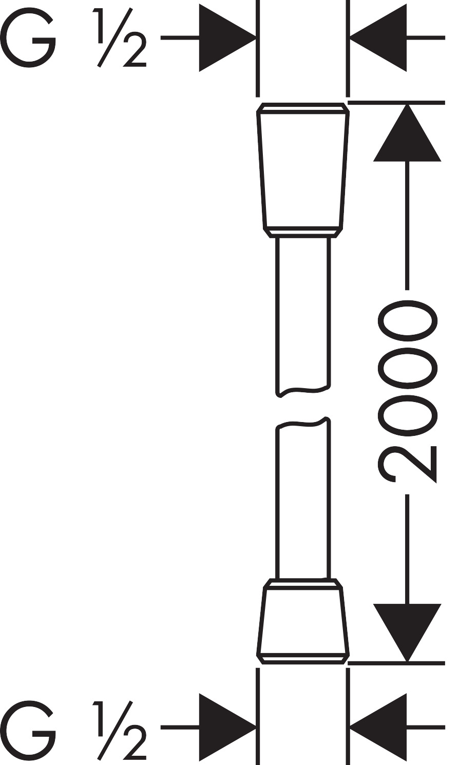 Hansgrohe Brauseschlauch Axor 2000mm brushed nickel 28624820