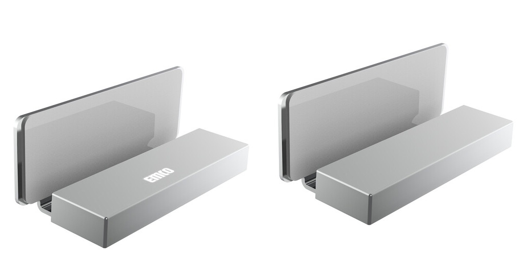 Emco Spiegeltürgriff Set 1x ohne Logo, 1x mit Logo chrom 949700191
