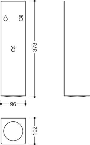 HEWI Tropfschale, Edelstahl, passend zu 900.06.01360 u. 900.06.013XA, 900.06.00860 u. 900.06.008XA, 900.06.00560 u. 900.06.005XA und 900.06.00760 u. 900.06.007XA, 96 x 373 x 102mm, Hellgrau Perlglimmer tiefmatt 900.06.E0160 AY