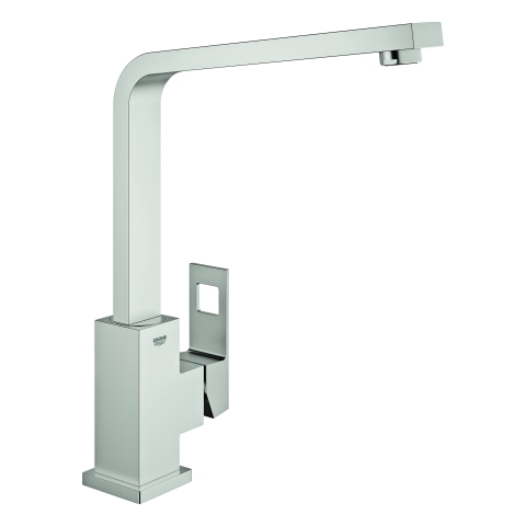 Grohe Eurocube Einhebel-Spültischbatterie supersteel schwenkbarer Gussauslauf, Ausladung 202mm 31255DC0