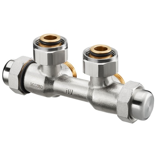 Oventrop Multiflex FQ Verschraubung für G 3/4 AG, Eck rechts, G 3/4 ÜM x 3/4 AG 1015805