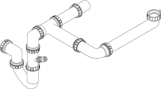Grohe Siphon für Küchenspülen 42619000