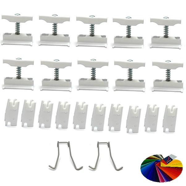 Zehnder Befestigungs-Set CVD, 10x CVD 0+BH Sonderlackierung für Charleston-Radiatoren 774909