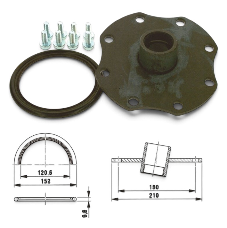 Bosch Handlochdeckel mit Muffe G1 1/2" 7747029313