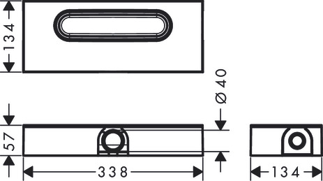 Hansgrohe uBox universal Grundkörper Duschrinnen Ablaufgehäuse für flache Installation 01000180
