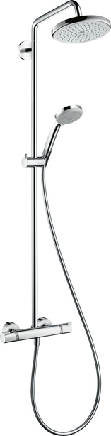 Hansgrohe Showerpipe Croma 220 für Dusche chrom mit Thermostat 27185000