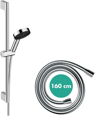 Hansgrohe Brauseset Pulsify Select S 105 3 jet Relaxation mit Brausestange 650mm chrom 24160000