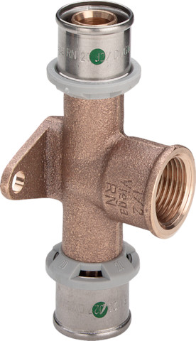 Viega Sanfix P Wandscheiben-T-Stück mit SC-Contur 2125.8 in 20mm x Rp1/2 303105
