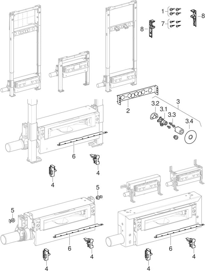 Geberit Kombifix Element für Dusche mit Wandablauf d40 457.536.00.1