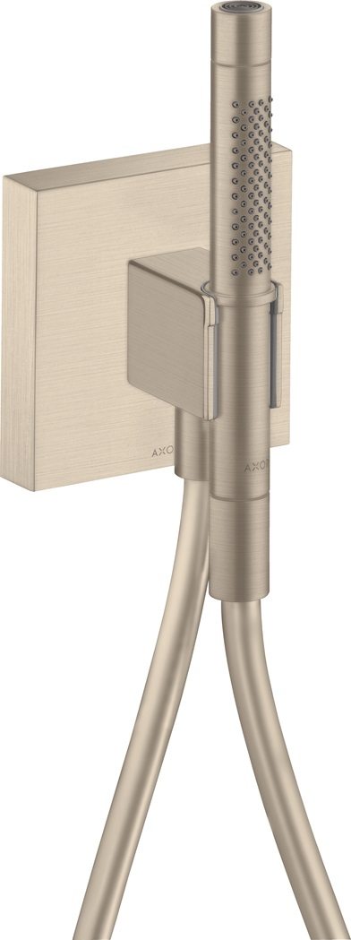 Hansgrohe AXOR Starck Portereinheit 120/120 mit Stabhandbrause 2jet und Brauseschlauch, Brushed Nickel 12626820