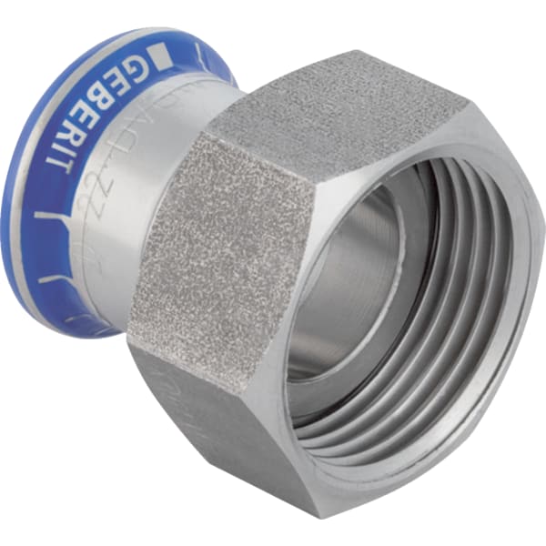 Geberit Mapress Edelstahl Übergang mit Überwurfmutter d22-G1 35134