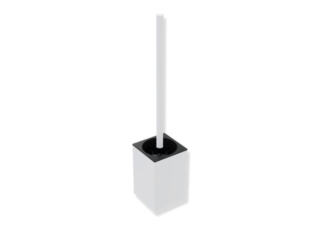 HEWI WC-Bürstengarnitur, Edelstahl, Innenbehälter schwarz mattem Kunststoff, weiß tiefmatt 900Q20.00160 DX