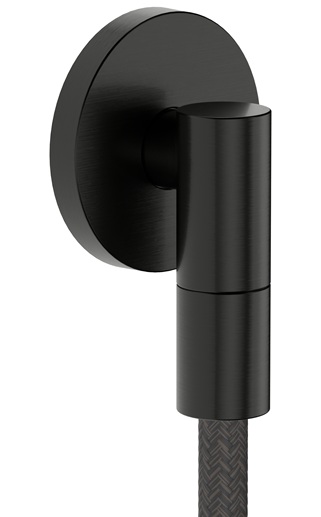 Hansgrohe Wandanschluss FixFit Fine S mit Rückflussverhinderer brushed black chrom 28882340