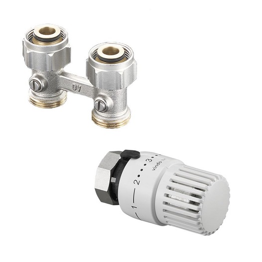 Oventrop Set vindo TH und Multiflex F Durchgang, G 3/4" AG 1715813