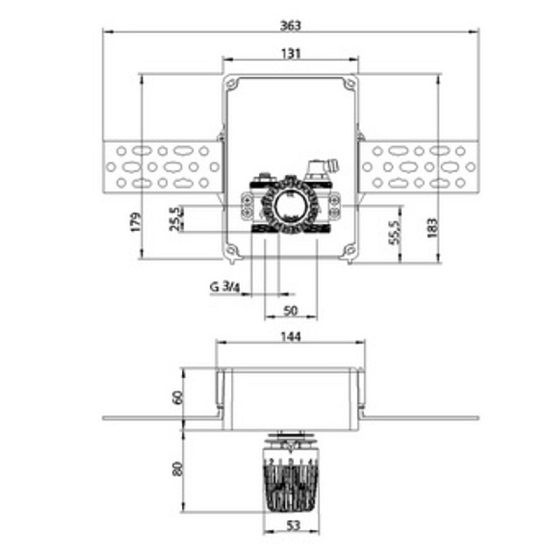 Heimeier UP-Kasten Multibox RTL chrom mit RTL 9304-00.801