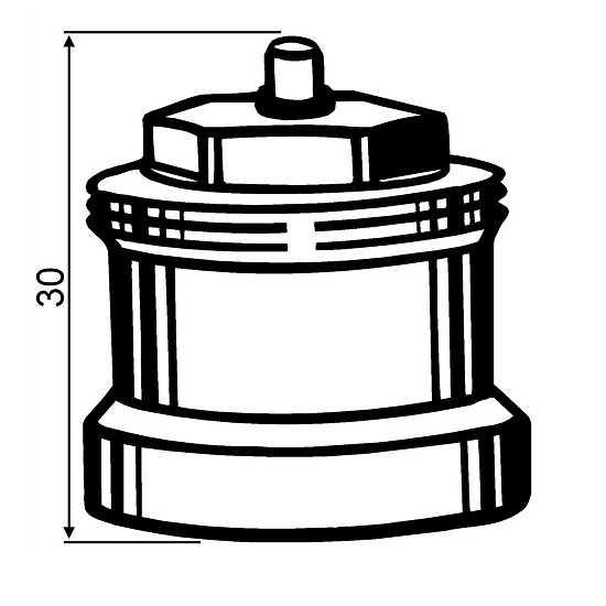 Heimeier Spindelverlängerung 30mm für Thermostat-Ventilunterteile 2201-30.700