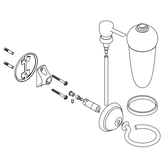 Hansgrohe Glas für Lotionspender Axor Carlton 41499000