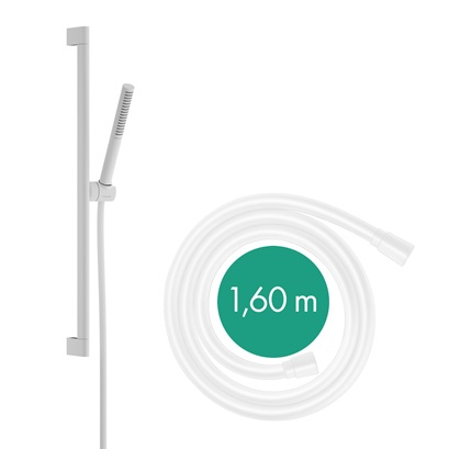 Hansgrohe Brauseset Pulsify S 100, 1 jet mit Brausestange 650mm mattweiß 24372700