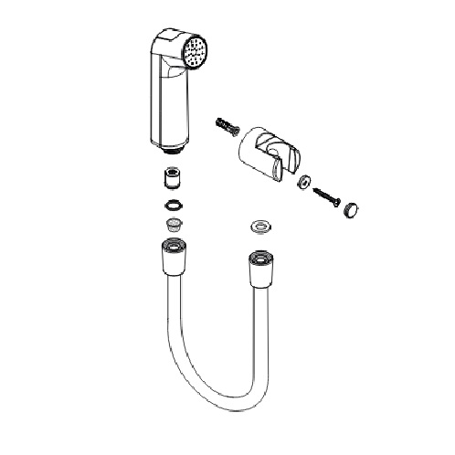 Hansgrohe Druckschlauch für Bidette 1250mm 92213000