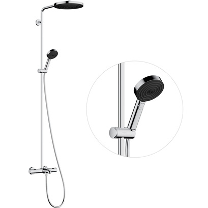 Hansgrohe Showerpipe Pulsify S Puro 260 1 jet EcoSmart Wannentermostat Aufputz chrom 24232000