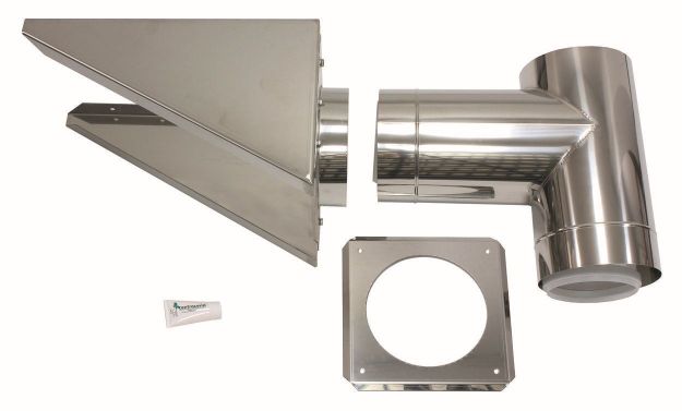 Vaillant Aussenwandanschluss DN 225/160 Edelstahl für Abgassystem Fassade DN 160 0020095573