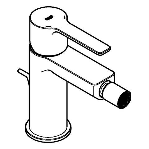 Grohe Lineare Einhand-Bidetbatterie supersteel supersteel Einlochmontage 33848DC1