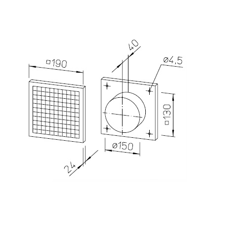 Helios G 160 Lüftungsgitter 00893