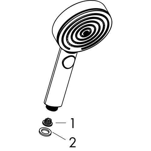 Hansgrohe Handbrause Pulsify S 105 3 jet EcoSmart Activation mattweiß 24101700