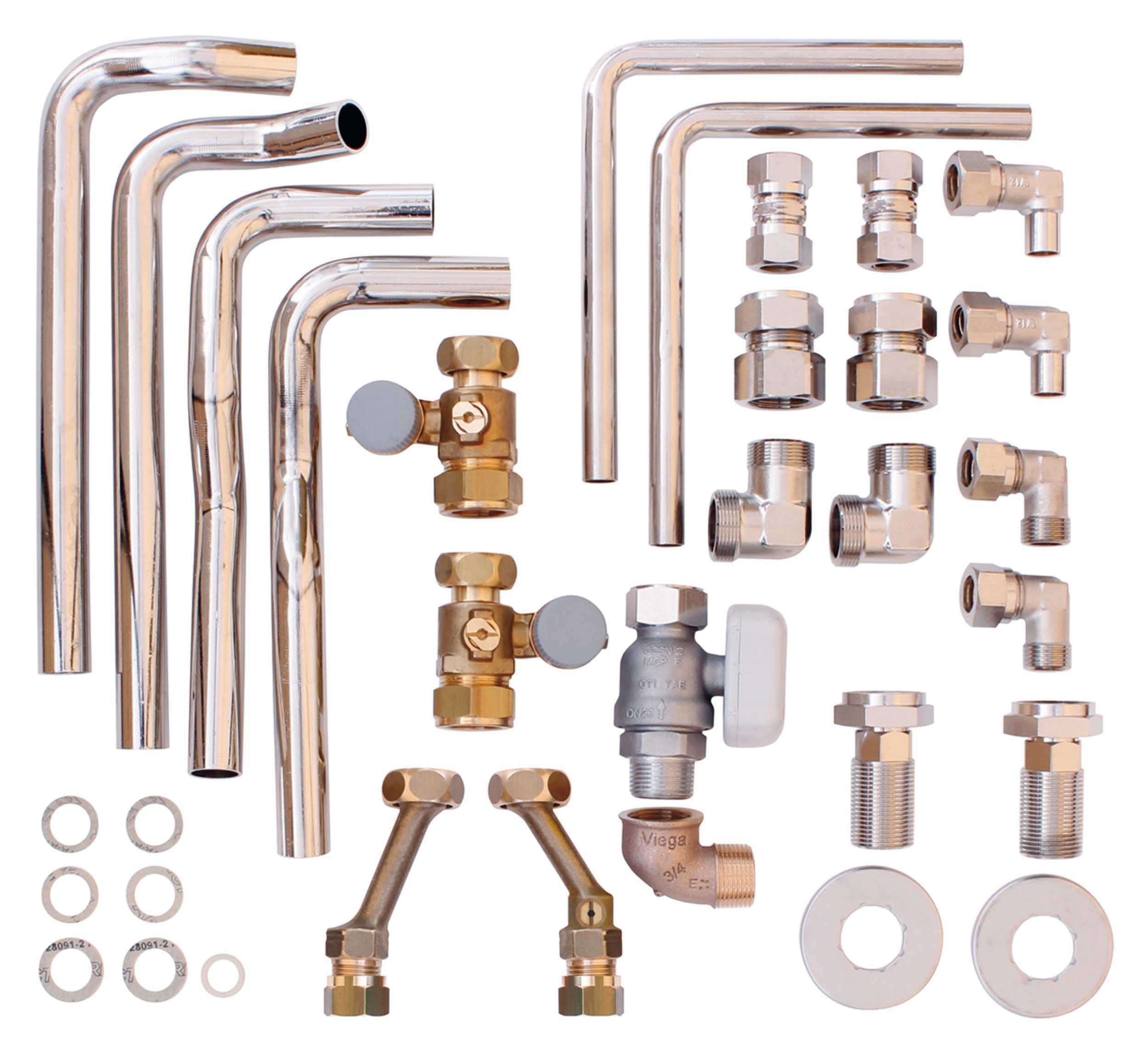 Vaillant VC/VCW/VCI-Installations-Set Auf-/Unterputz, Rohre kürzbar 0020201903