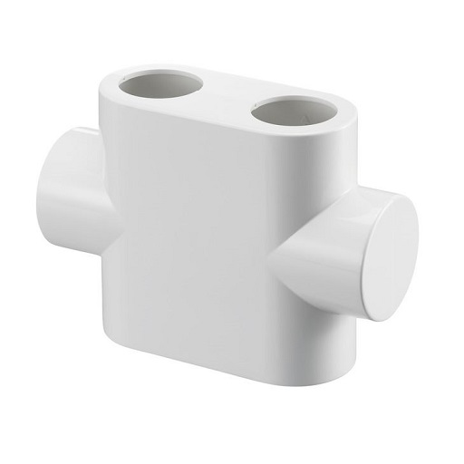Oventrop Design Abdeckung für "Multiblock T" , Durchgangsform, weiß 1184095