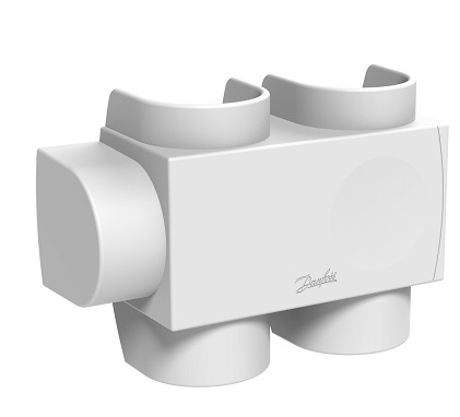Danfoss Kunststoffabdeckung für VHS-DV Durchgang, Fühler rechts in weiß RAL9016, Heizkörper 3/4" 013G7961