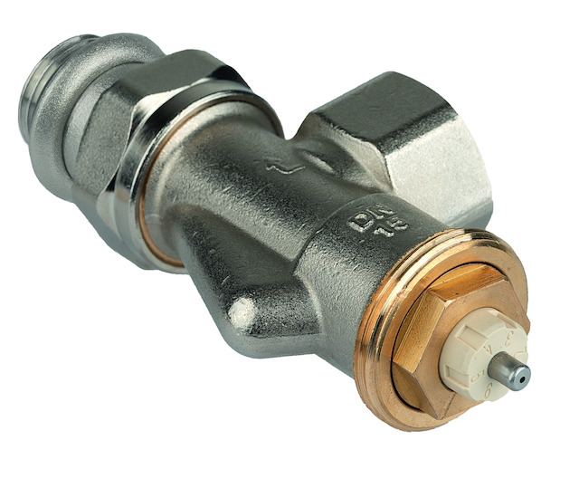Resideo Thermostatventil SX, Axial, 1/2", Weichdichtung, Messing vernickelt HGZ V2030ASX15