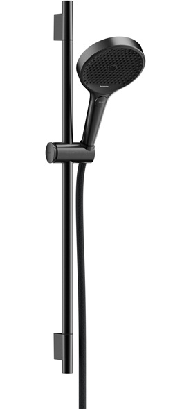 Hansgrohe Brauseset Rainfinity 130 3jet Unica S Puro 650mm Push Schieber brushed black chrom 28745340