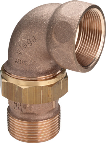Viega Winkelverschraubung Rotguss 3088 flachdichtend in R1 1/4 x Rp1 1/4 348694