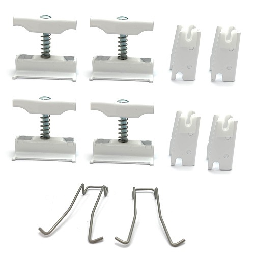 Zehnder Befestigungs-Set CVD, 4x CVD 0+BH weiß weiß RAL 9016, für Charleston-Radiatoren 774401