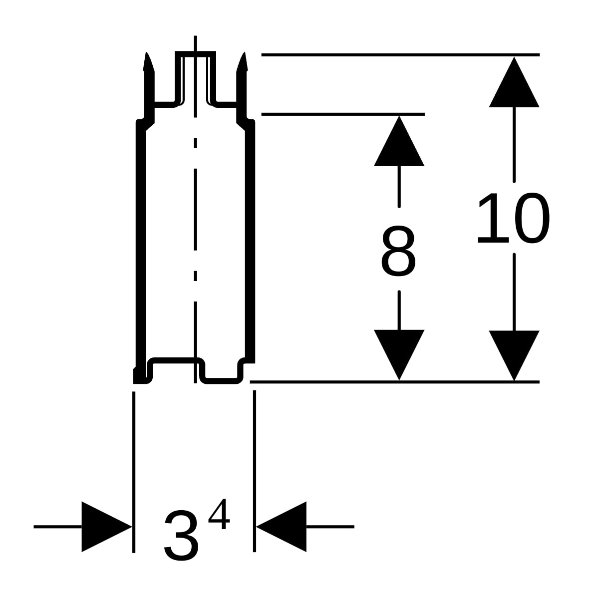 Geberit Standrohr, zu Duschwannenablauf 150.261.00.1