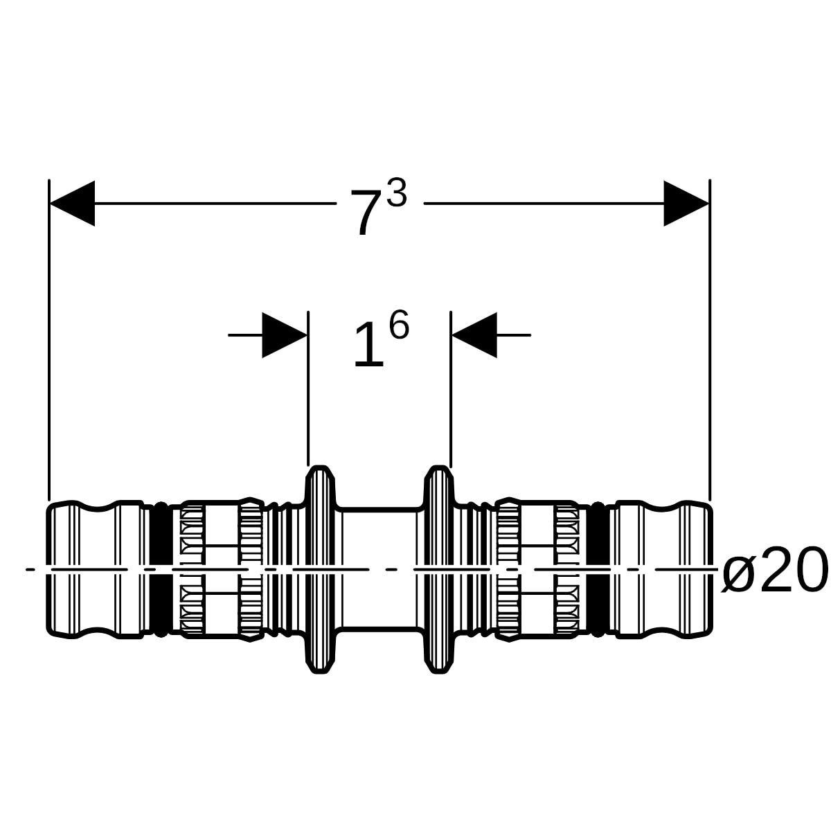 Geberit Mepla Kupplung PVDF d20 622.505.00.5